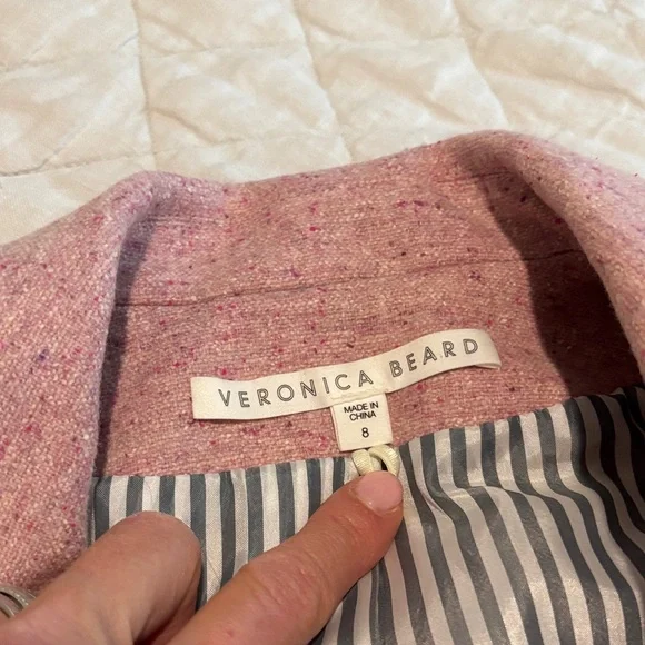 Veronica Beard Steele Heathered Dickey Jacket, size 8, pink - Picture 5 of 10
